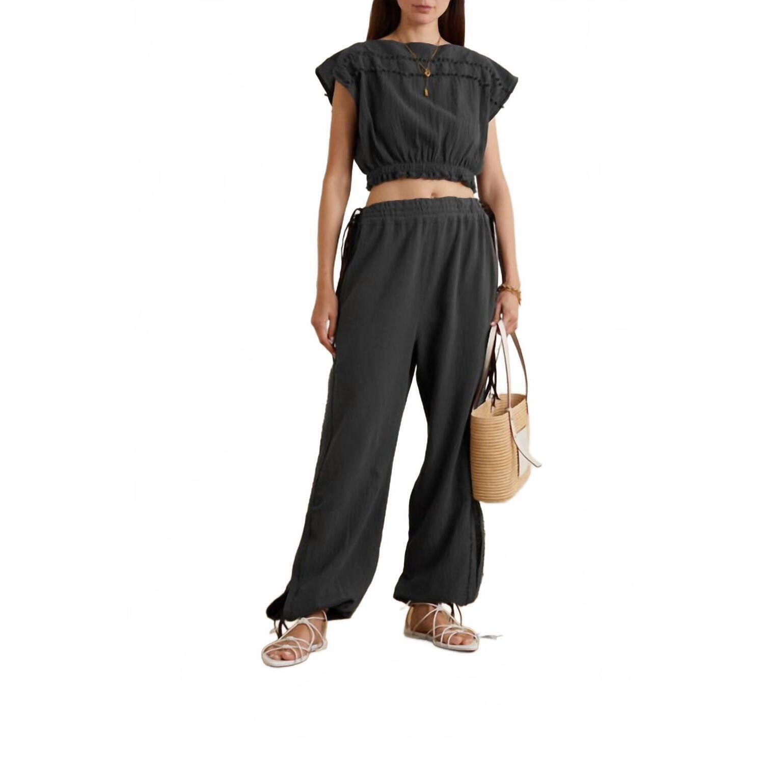 New Caravana Kanalsin Crop Top In Black